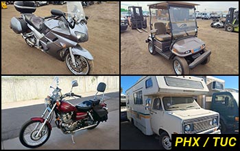 Public Auctions on Boats, RVs, Motorcycles, Carts in Arizona
