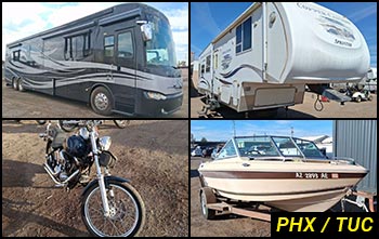 Public Auctions on Boats, RVs, Motorcycles, Carts in Arizona