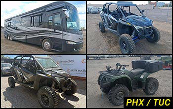 Public Auctions on Boats, RVs, Motorcycles, Carts in Arizona