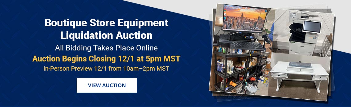 Boutique Store Equipment Liquidation Auction Begins Closing Tuesday, December 1st