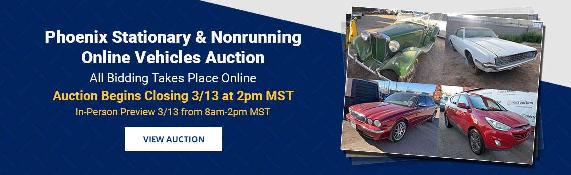 Image showing upcoming auction with link