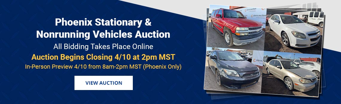 Image showing upcoming auction with link