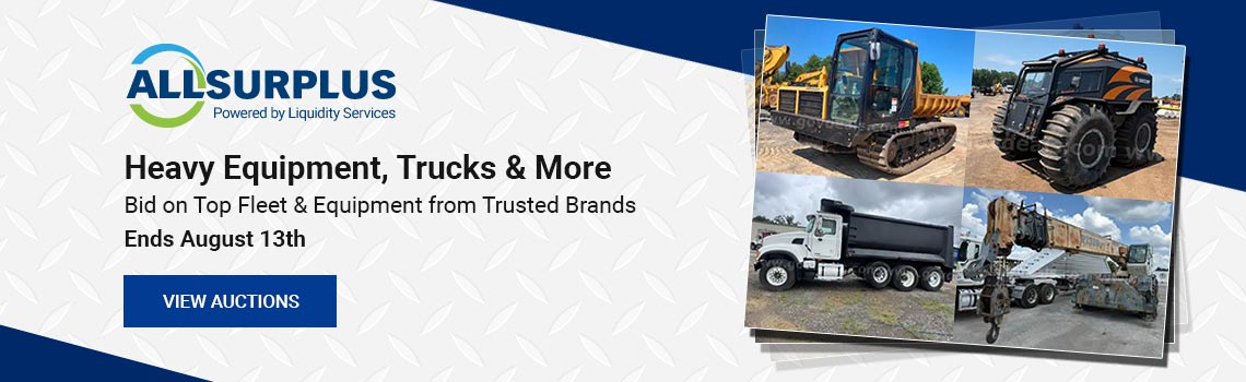 Heavy Equipment, Trucks & More on AllSurplus