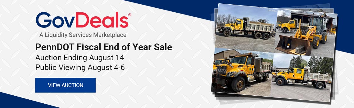 PennDOT Fiscal End of Year Sale Online Auction Listed on GovDeals