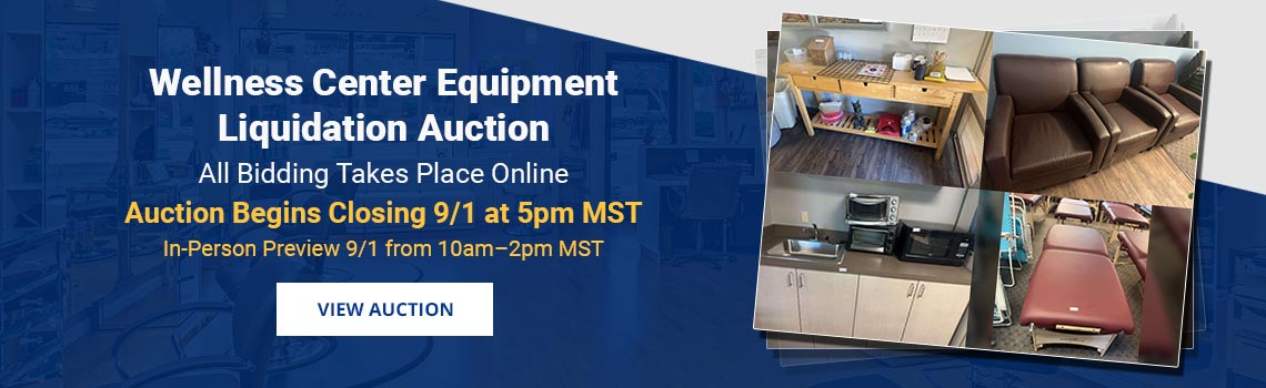Wellness Center Liquidation Auction Begins Closing Tuesday, September 1st